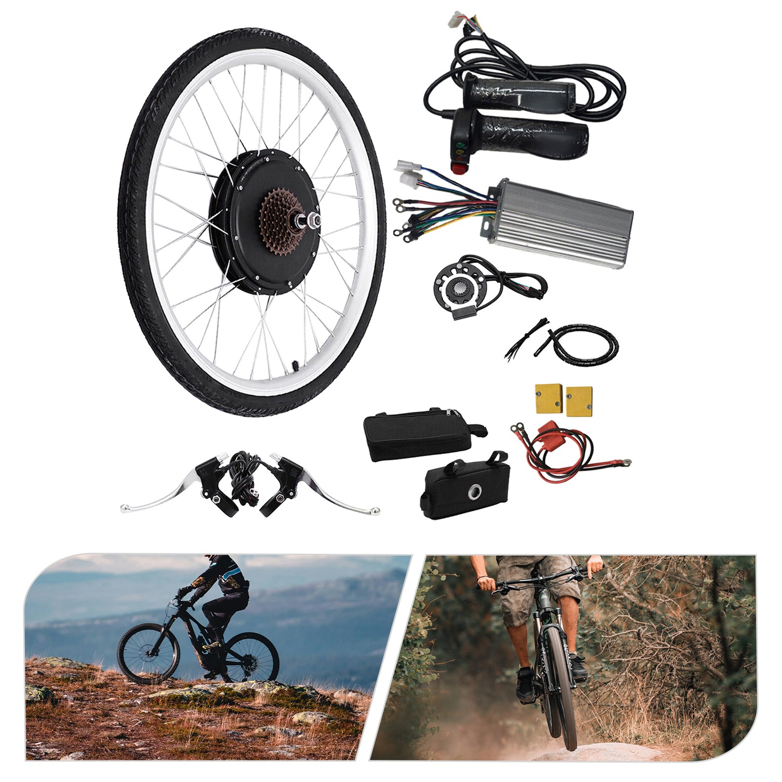 26inch 48V E-Bike Rear Wheel Electric Bicycle Hub Motor Kit 1000W Conversion Kit