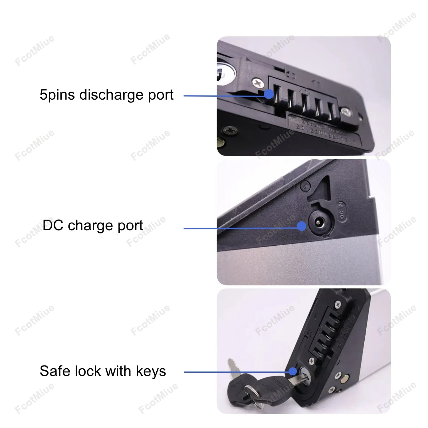 Folding Ebike Battery 48V 10.4Ah 12.8Ah 14Ah for Wallke X3 Pro GORTAT HRTC G100
