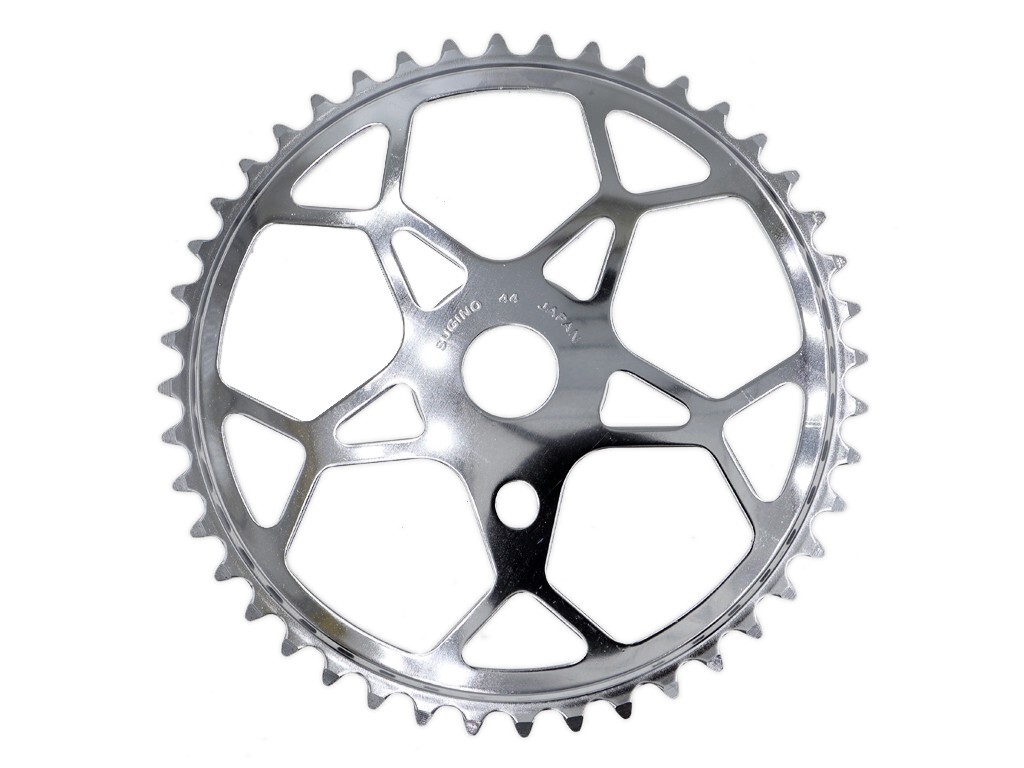 Sugino Snowflake Old School BMX 44T Bike Chainring Sprocket Silver