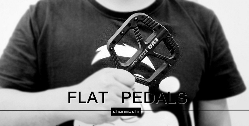 Nylon fiber Road MTB Mountain Bike Bicycle Pedal 3 Bearing Flat Pedals Black