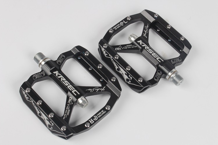 KRSEC Aluminum Road MTB Mountain Bike XC Bicycle Pedal Bearing Flat Pedals 9/16
