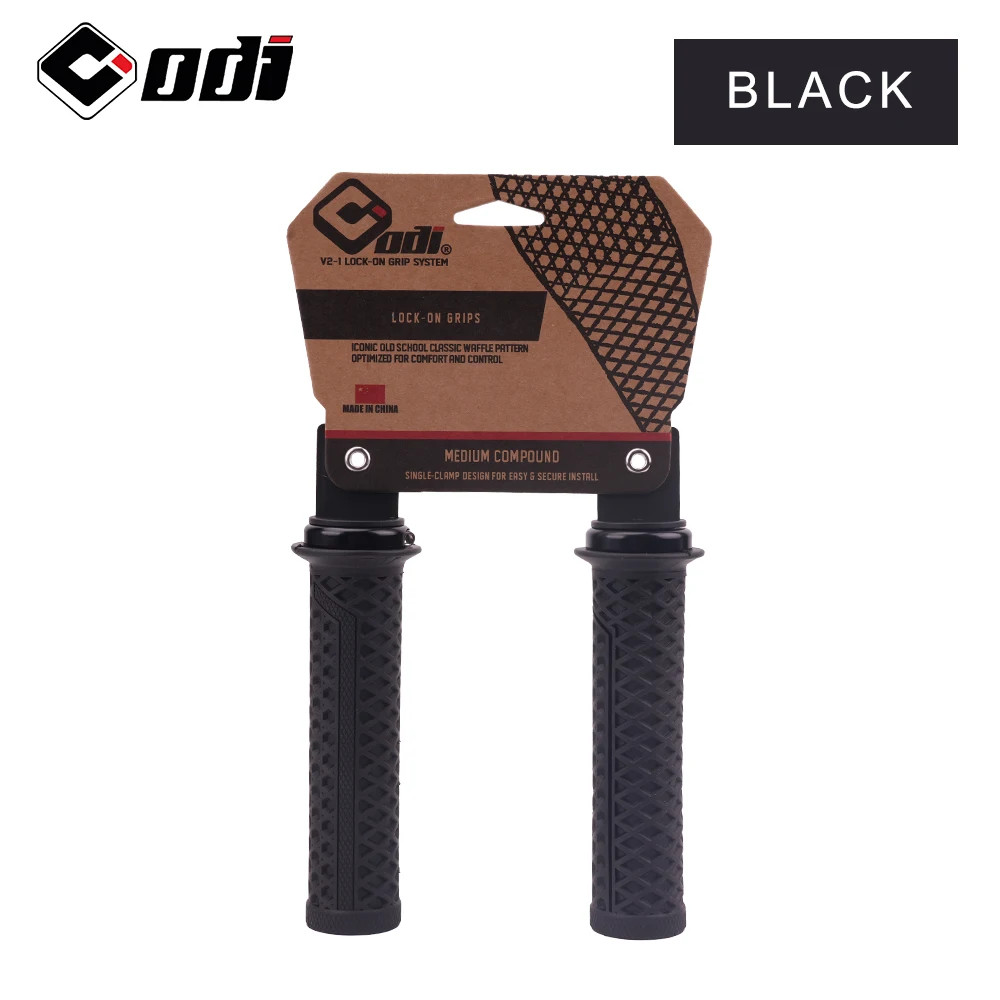 VS-21 MTB Handlebar Grips Silicone Lock-On Bicycle Cover Updated Waffle Pattern