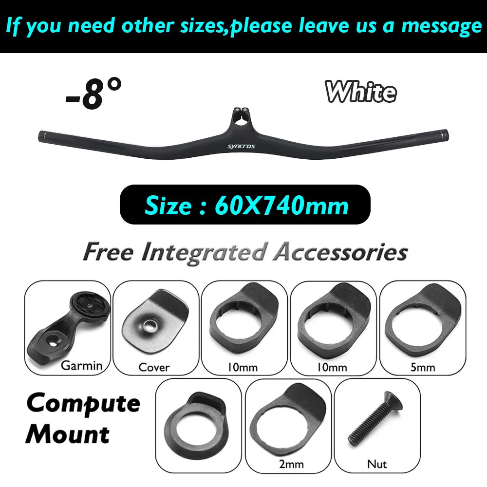 660 -740mm FRASER IC Carbon Fiber MTB Bicycle Handlebar Integrated with Stem