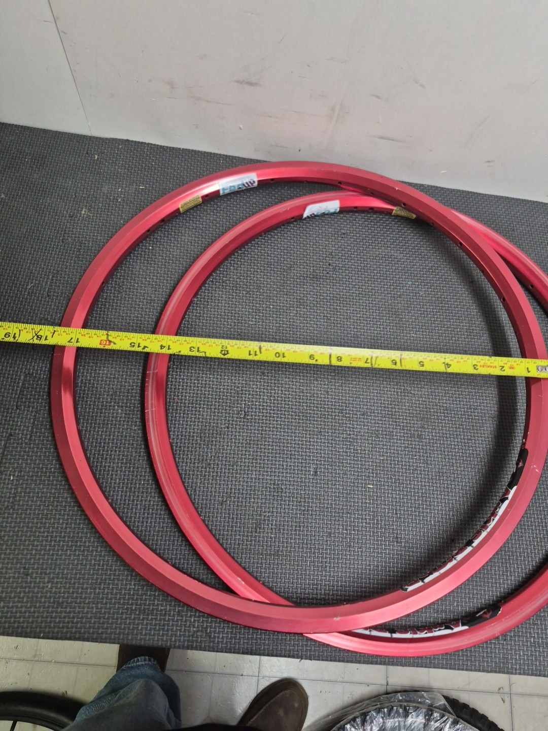 Alienation Ankle Biter 20 Inch 451×14.6mm Red Anodized 36 Hole Rims Pair 2 Used