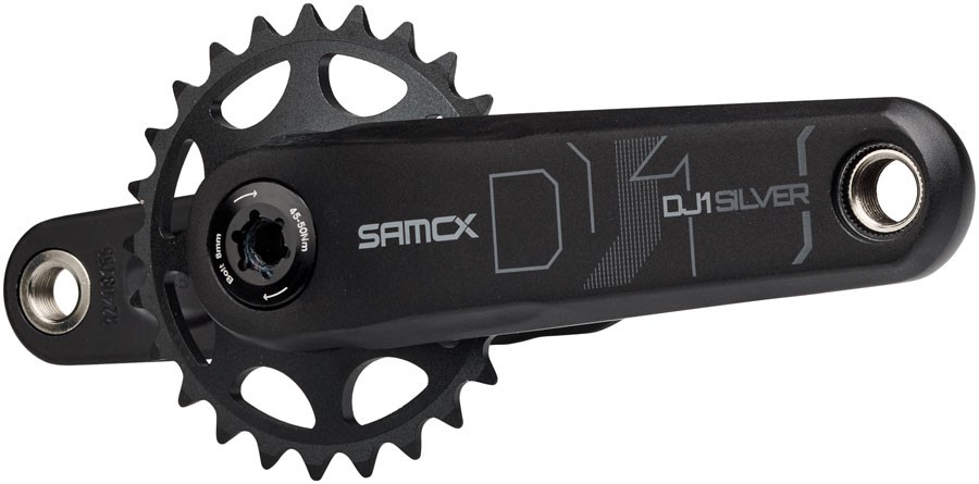 Samox Silver DJ-1 Crankset – 160mm, 3-Bolt Direct Mount 25t Chainring, 24mm