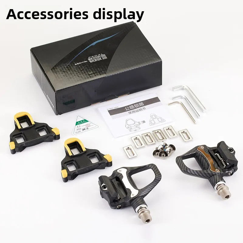 Road Bike Carbon Self-locking Pedal Non-Slip Bicycle Clipless Pedals for SPD