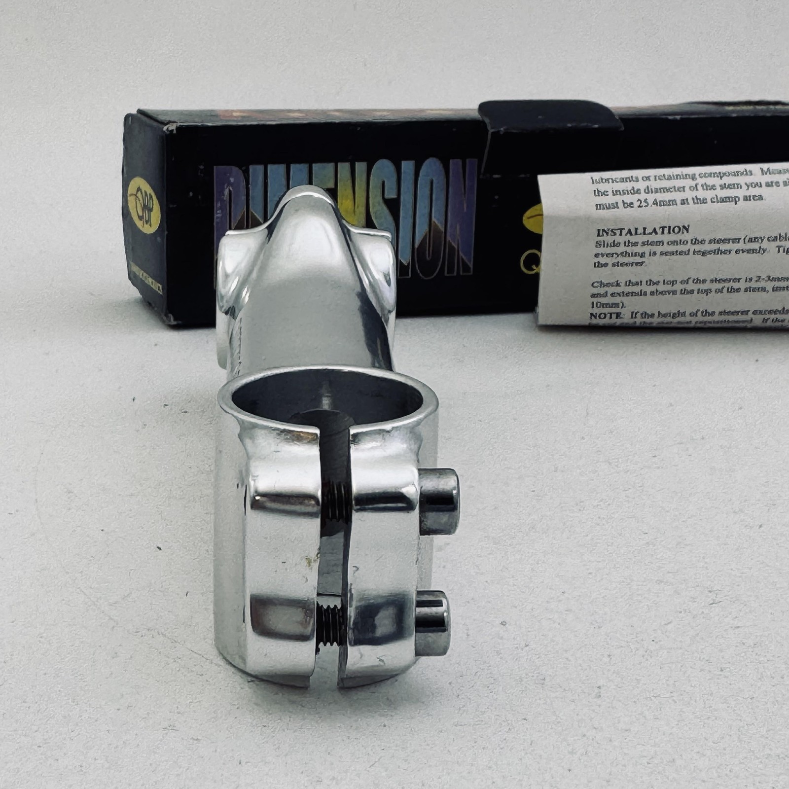 Dimension Threadless Stem 1-1/8 105/84mm Silver Forged Alloy QBP SM4541 DMN A75