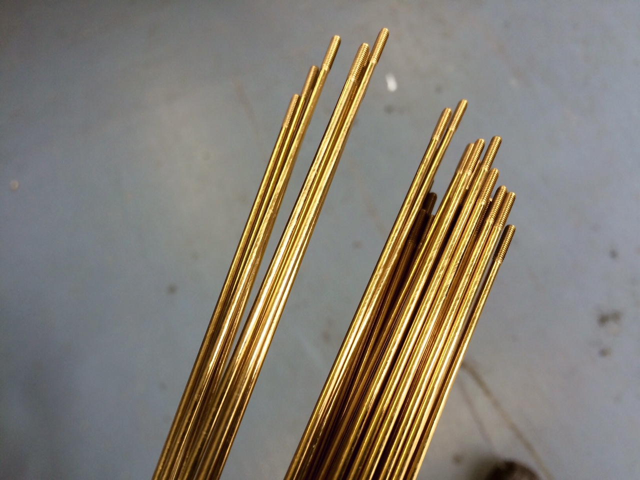 GOLD..2mm.straight gauge, J bend.Cut to any size 60 through 308mm. set of 28pc.