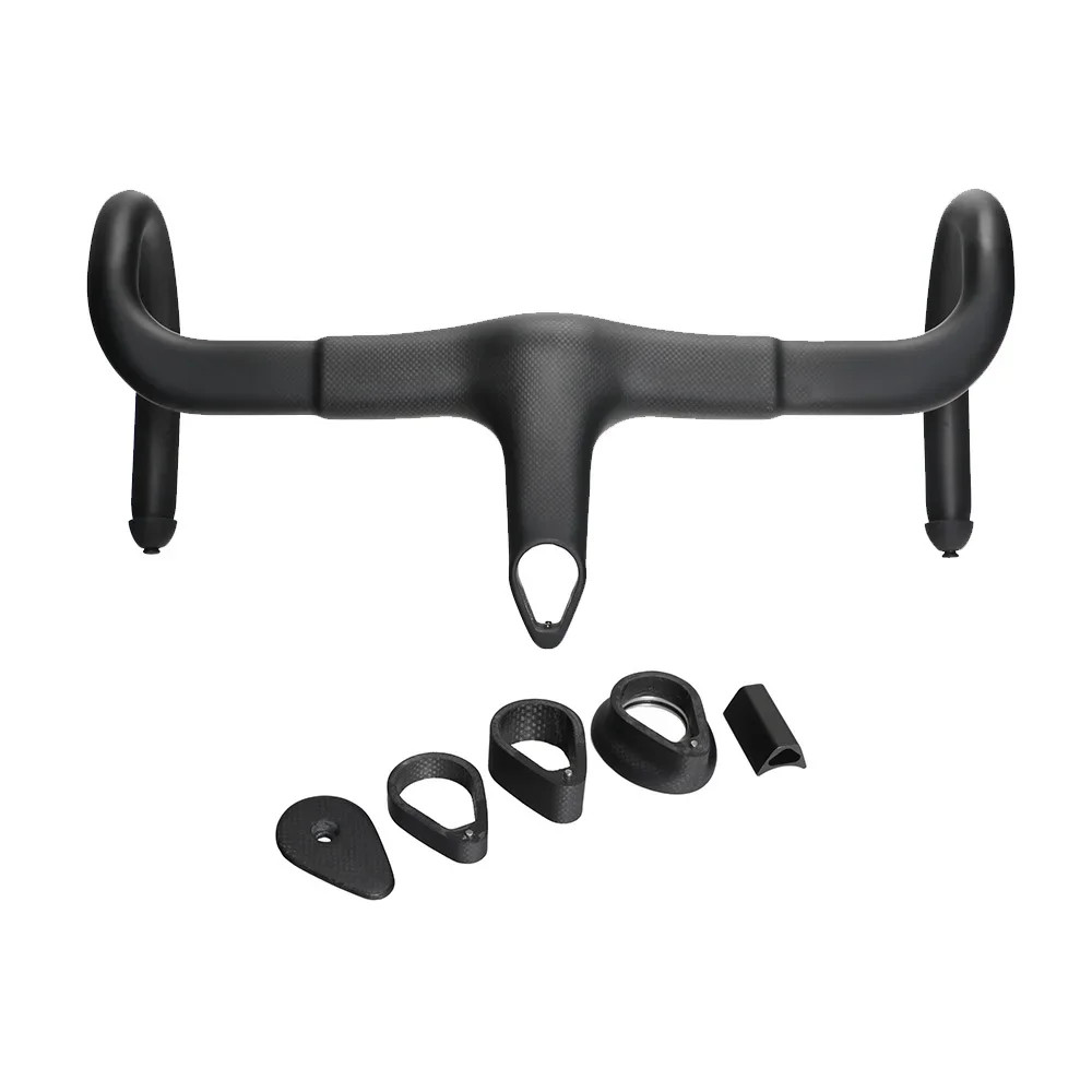 Carbon Integrated Road Bicycle Handlebar Width 400-440mm Stem 90-120mm