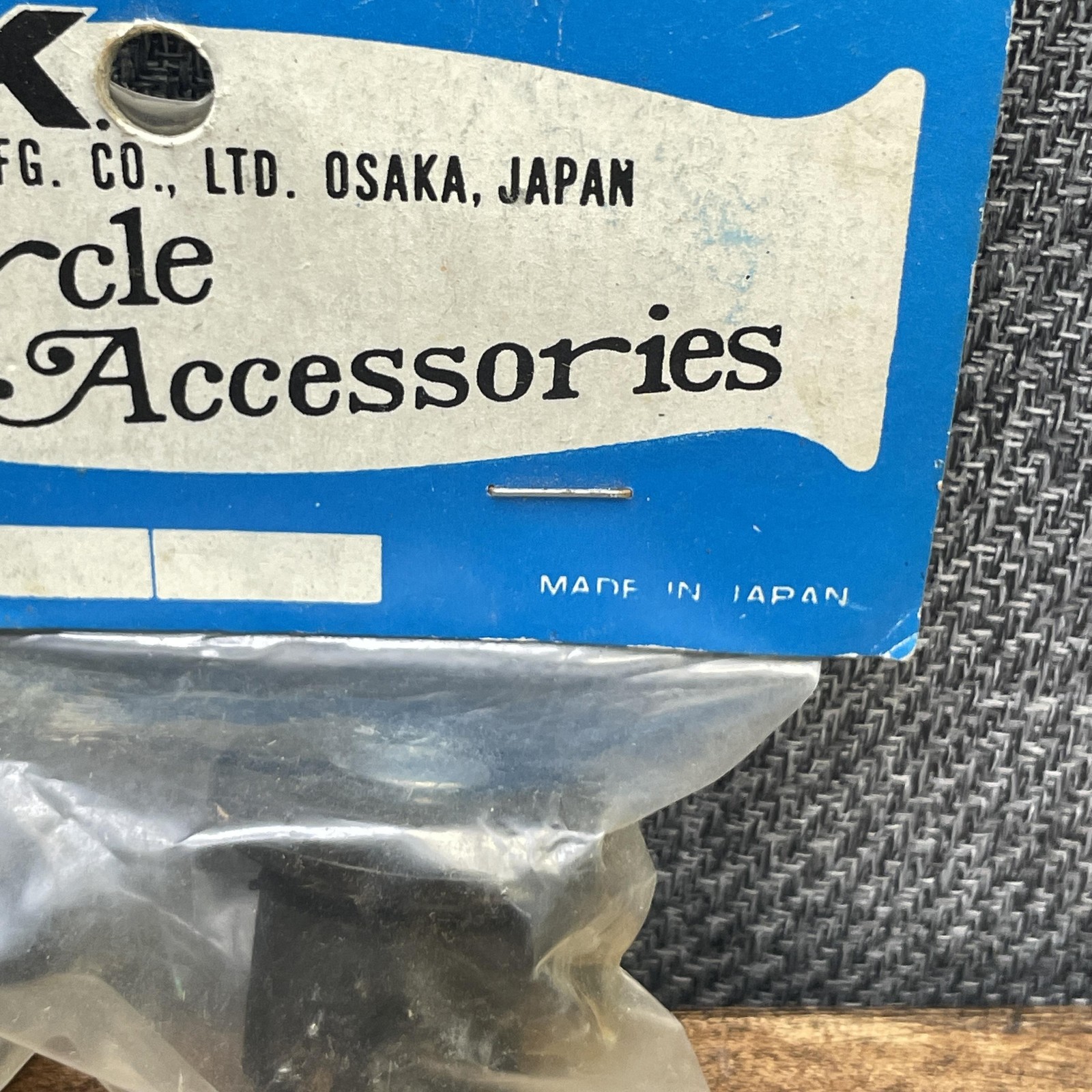 Vintage OGK Handlebar Bar End Plugs Black NOS Pair Japan 18mm Bike 70s 80s