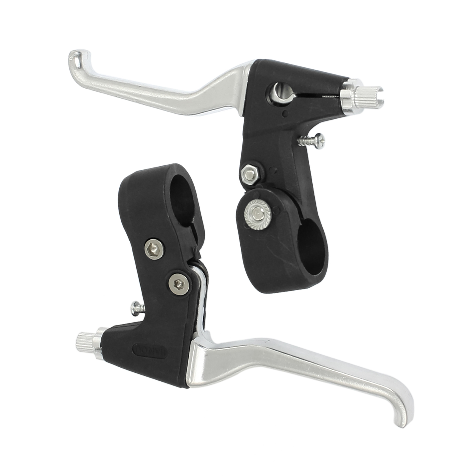 Universal Piece of 2 22mm Handle Hand Brake Lever for Bike Bicycle Black Silver