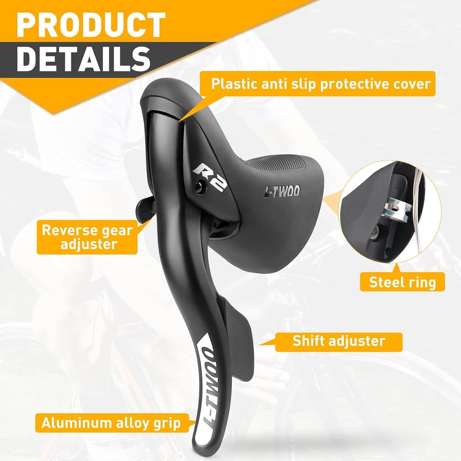 WEEROCK L-TWOO Road Bike Shifter Brake Lever 2×7/8/9/10 Speed Shimano Compat