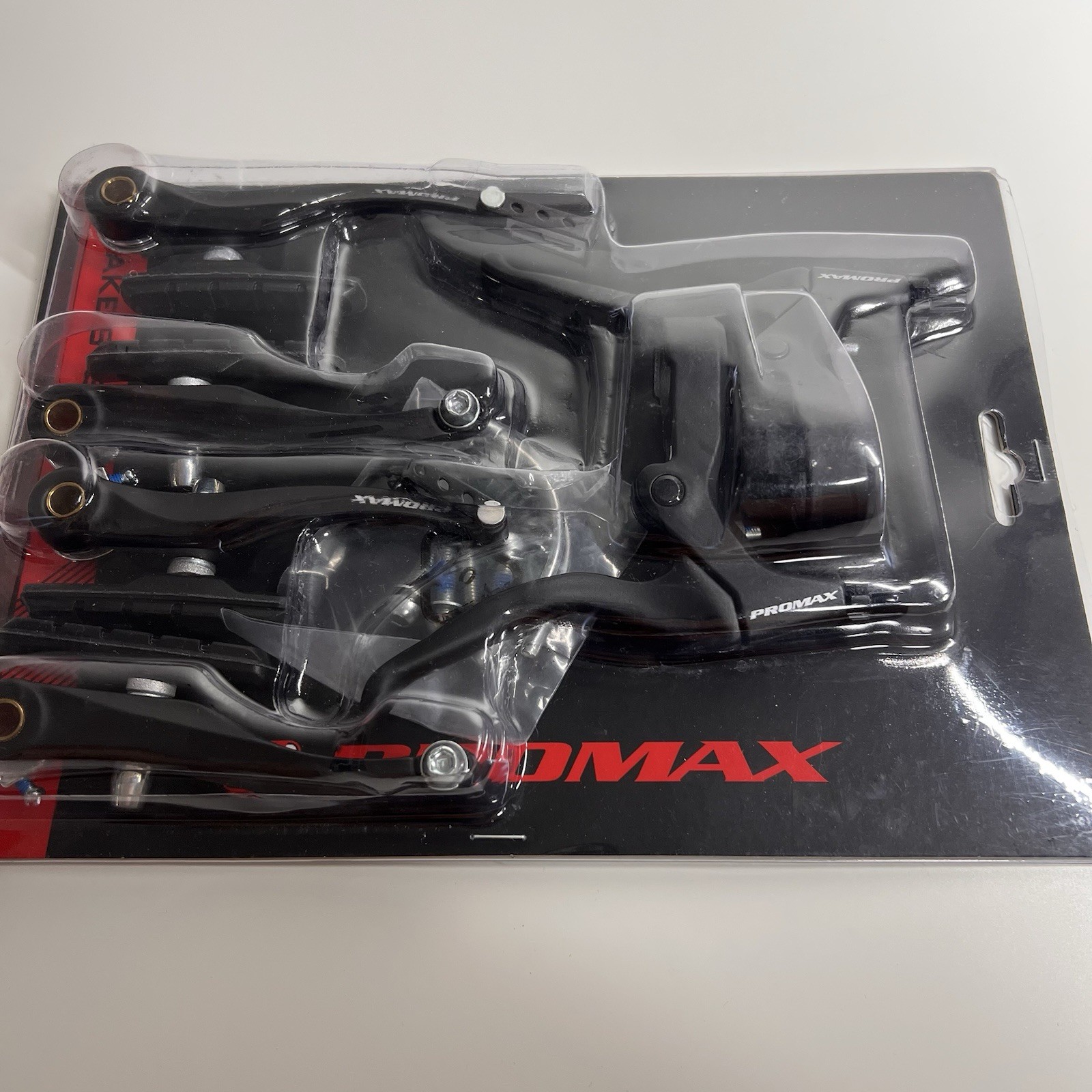 Promax Complete V-Brake Set Front & Rear Levers Calipers Pads Bike MTB Black