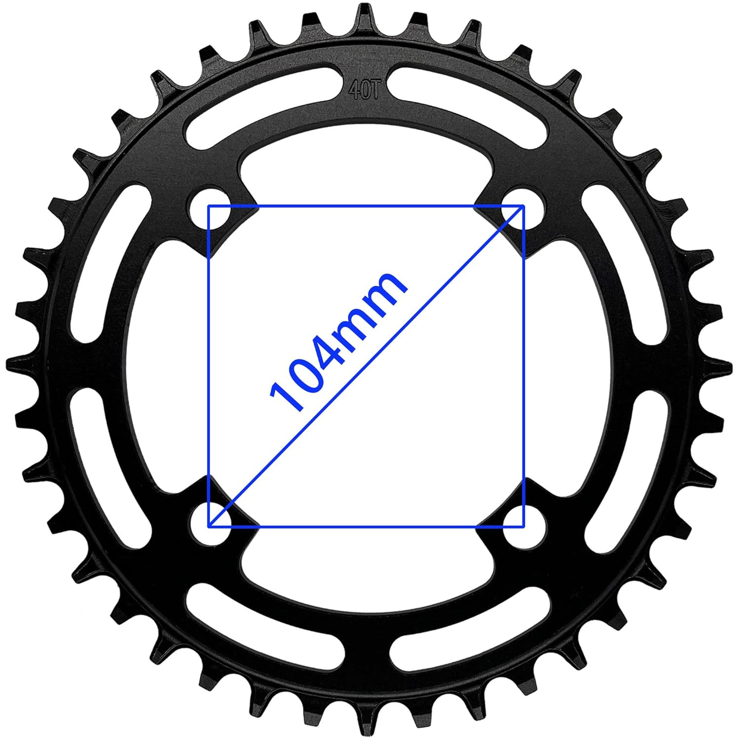 Round Chainring 104BCD 40T 42T 44T 46T 48T 50T 52T Narrow Wide Chainring for 7 8