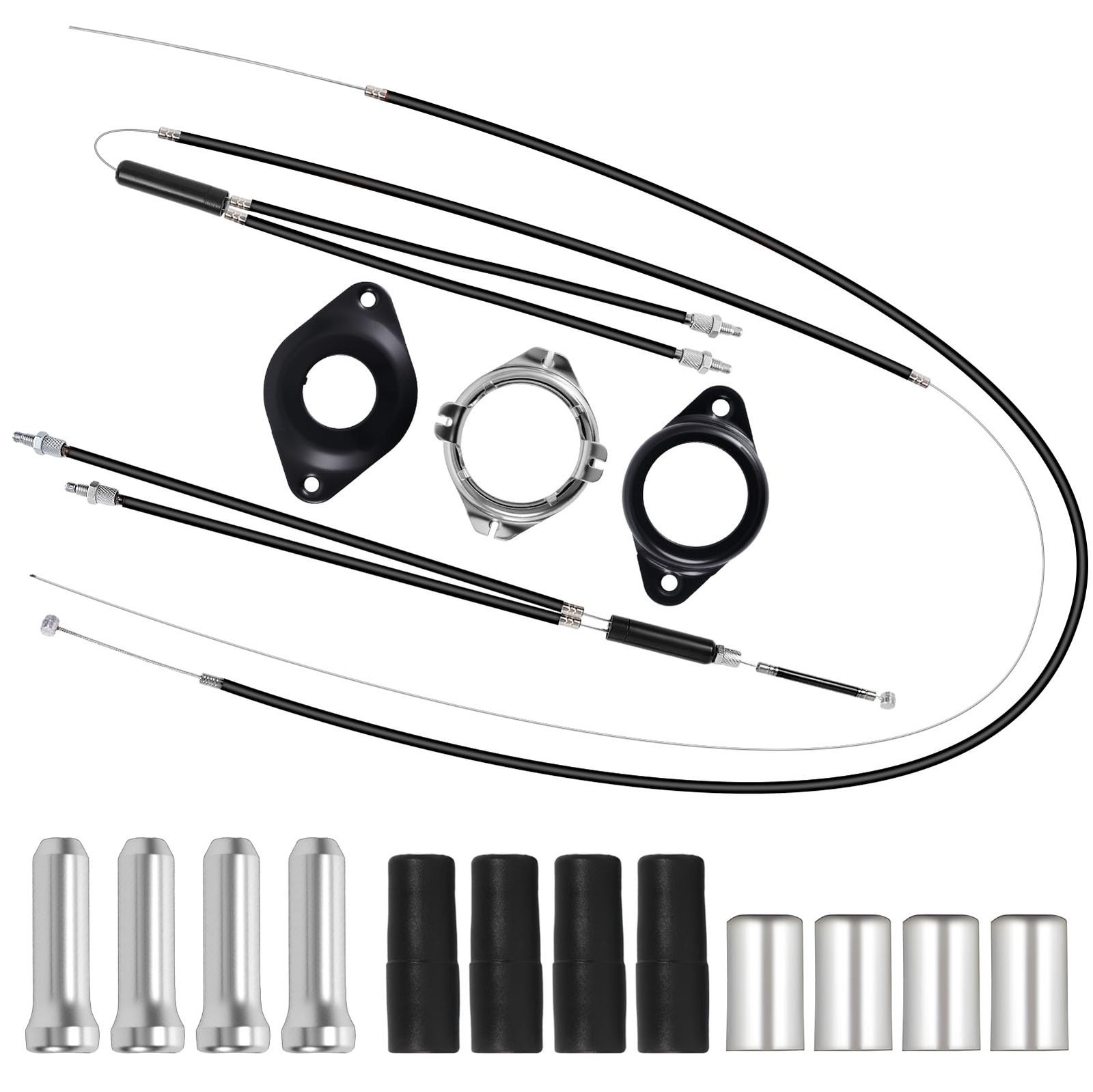 BMX Bike Gyro Brake Cables Front + Rear (Upper As shown in the figure, black