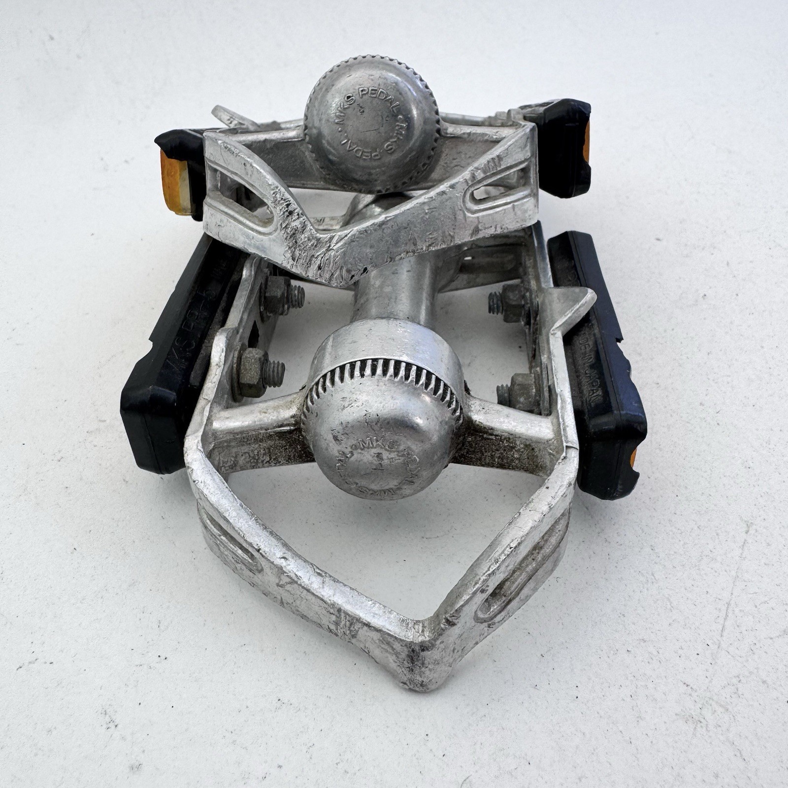 Vintage MKS Road AR-1 Pedals Quill Race Alloy 9/16 in Silver Bike Road Japan A03