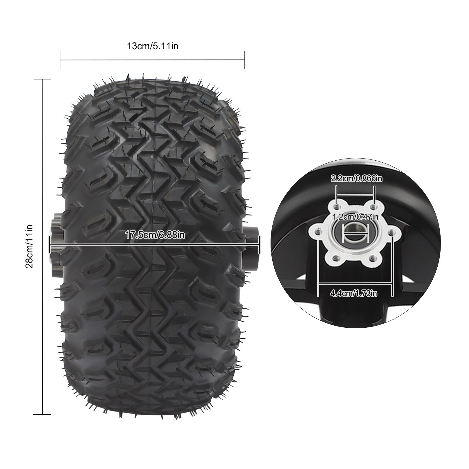 10″ Electric Scooter Beach Cart ATV Conversion Kit Motor Air Wheel Set 36V 350W