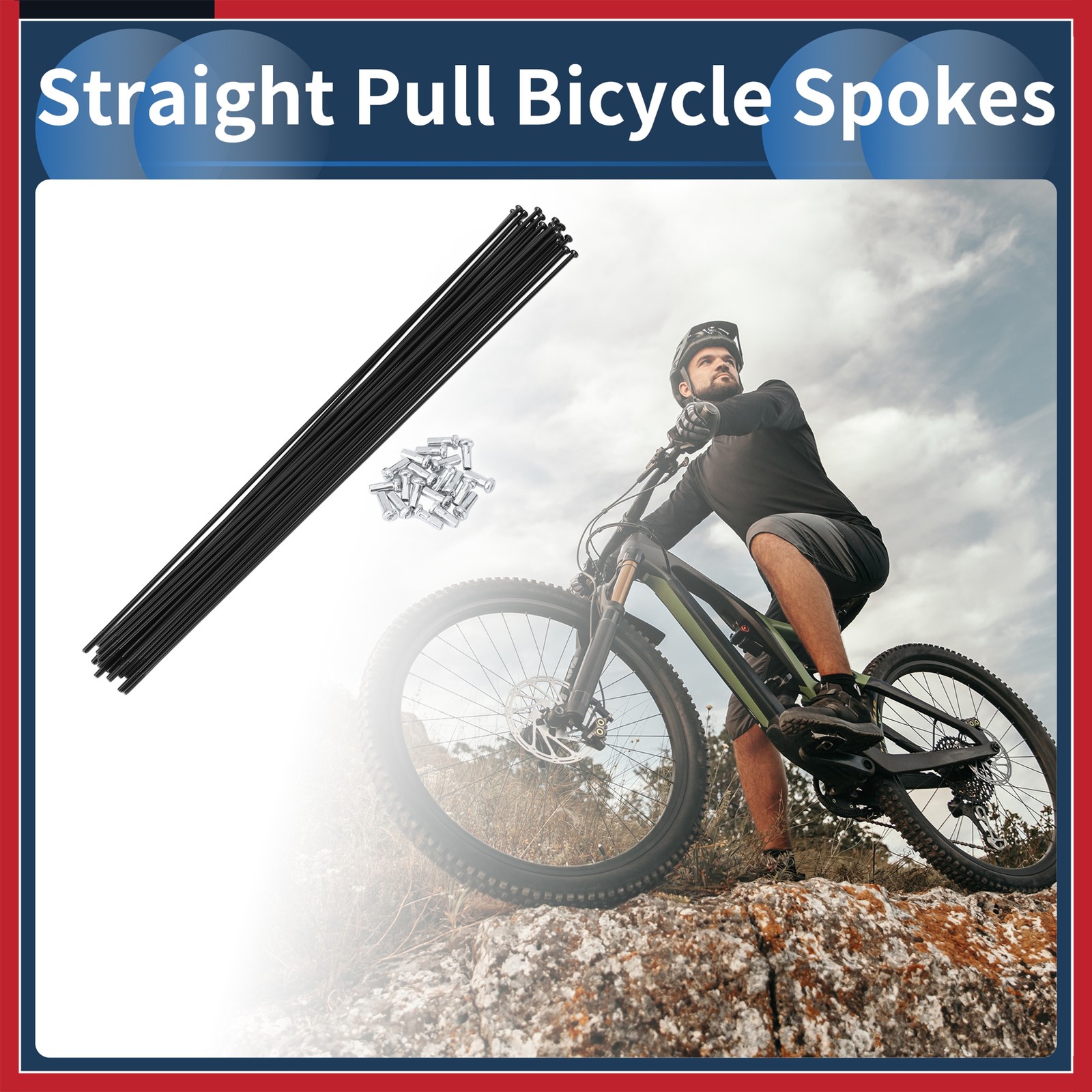 20Set 14G Straight Pull Bicycle Spokes 267mm Straight Pull Bike Wheel Spokes