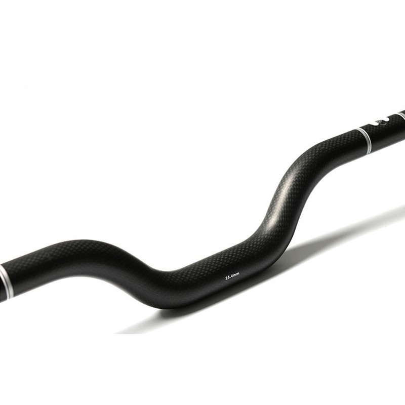 3K Full Carbon Bicycle Handlebars MTB Folding Bike Rise Bar 25.4/31.8*420-740mm