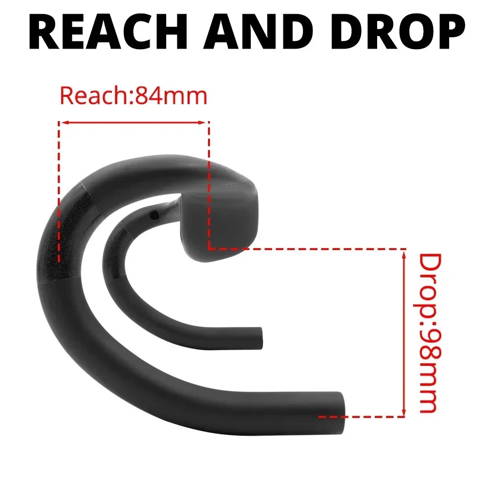 Full Carbon Gravel Bike Integrated Handlebar 30mm Rise 400mm 420mm 440mm Width