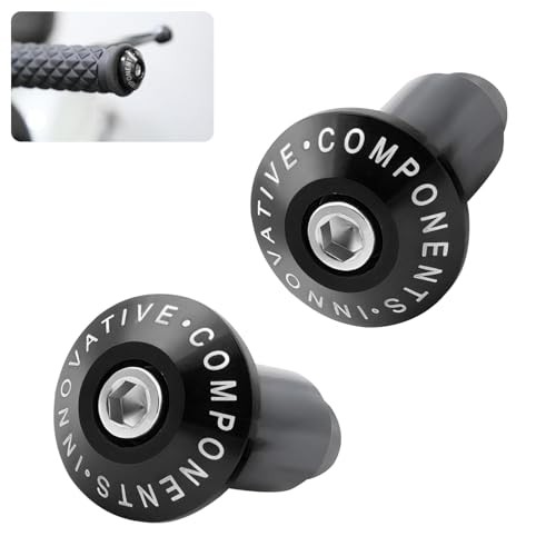2 PCS 7/8″ Motorcycle Handlebar End Caps, Universal Handle Bar End Black