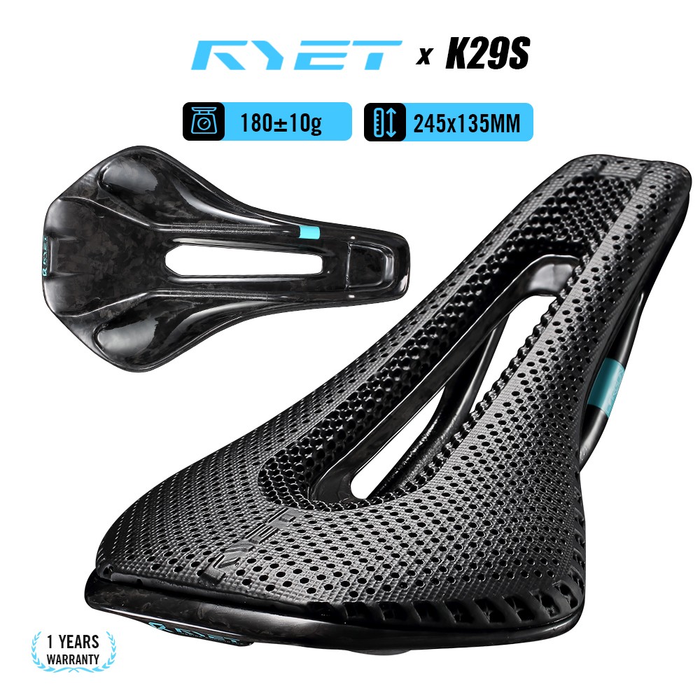 3D Printed Carbon Bike Saddle 135/145/155mm for MTB Gravel Road Bike Hollow Tech