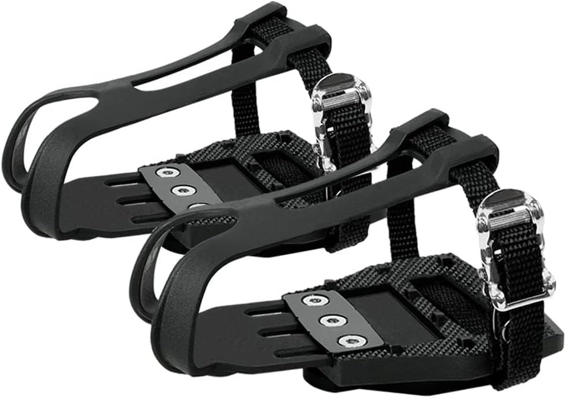 BV Bike Pedals Shimano Spd/Look Delta Compatible 9/16» with Toe Clips – Peloton