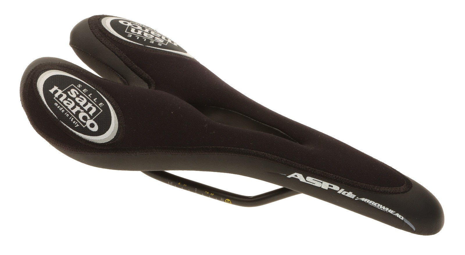 Selle San Marco Aspide Arrowhead Gel Saddle Chromoly Rails Black NIB NOS NEW