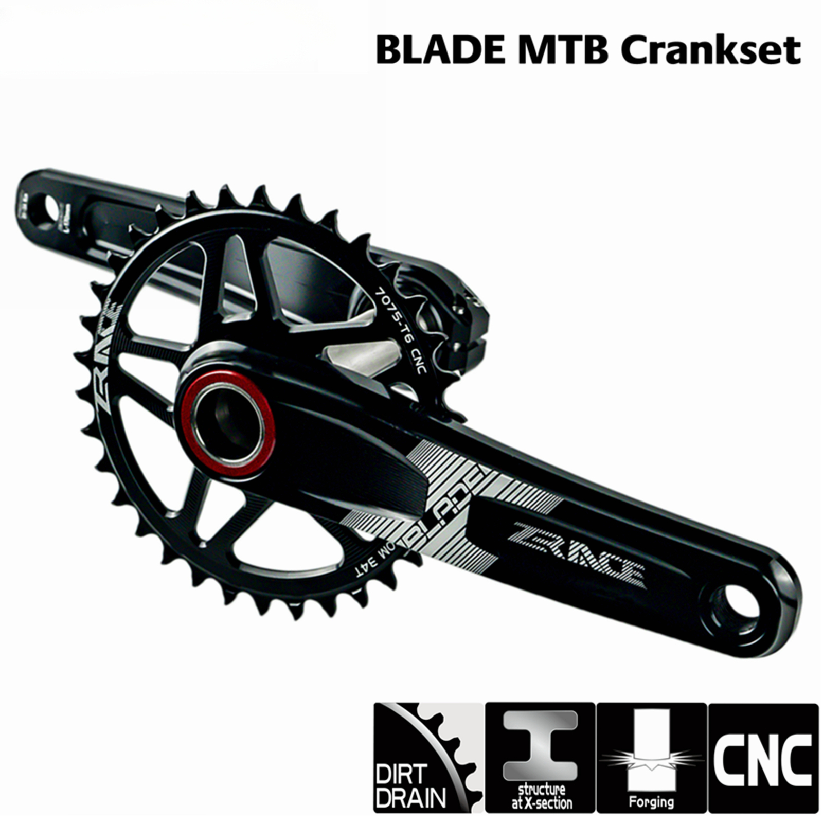 10 11 12 Speed Crankset for MTB Bike Crank Arm 170/175mm 32T/34T/36T Chainring