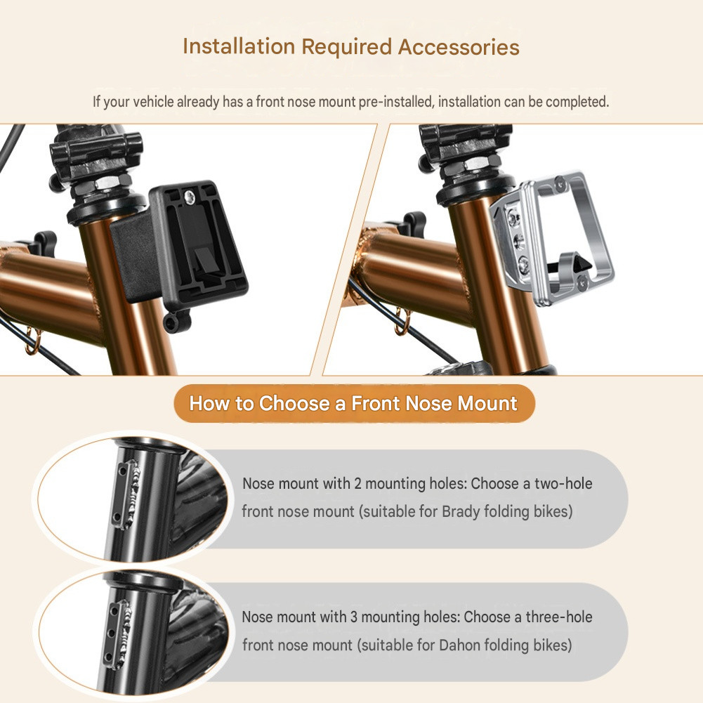 Front Mount Aluminum Rack for Folding Bikes Quick Release No Tools Needed