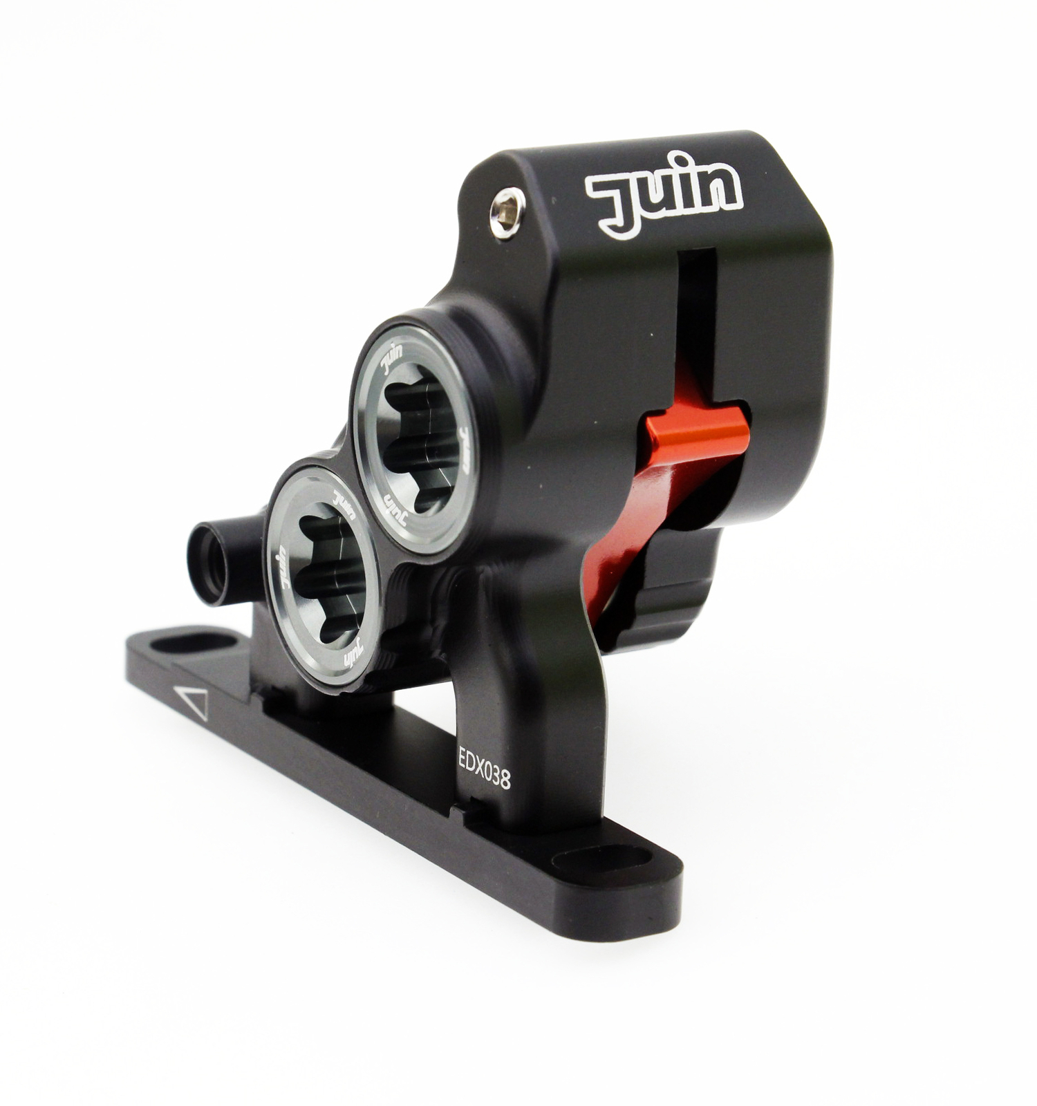 Stealth Black Juin Tech ETF 4 Piston Flat Mount Brakes 140/140mm Road Climb