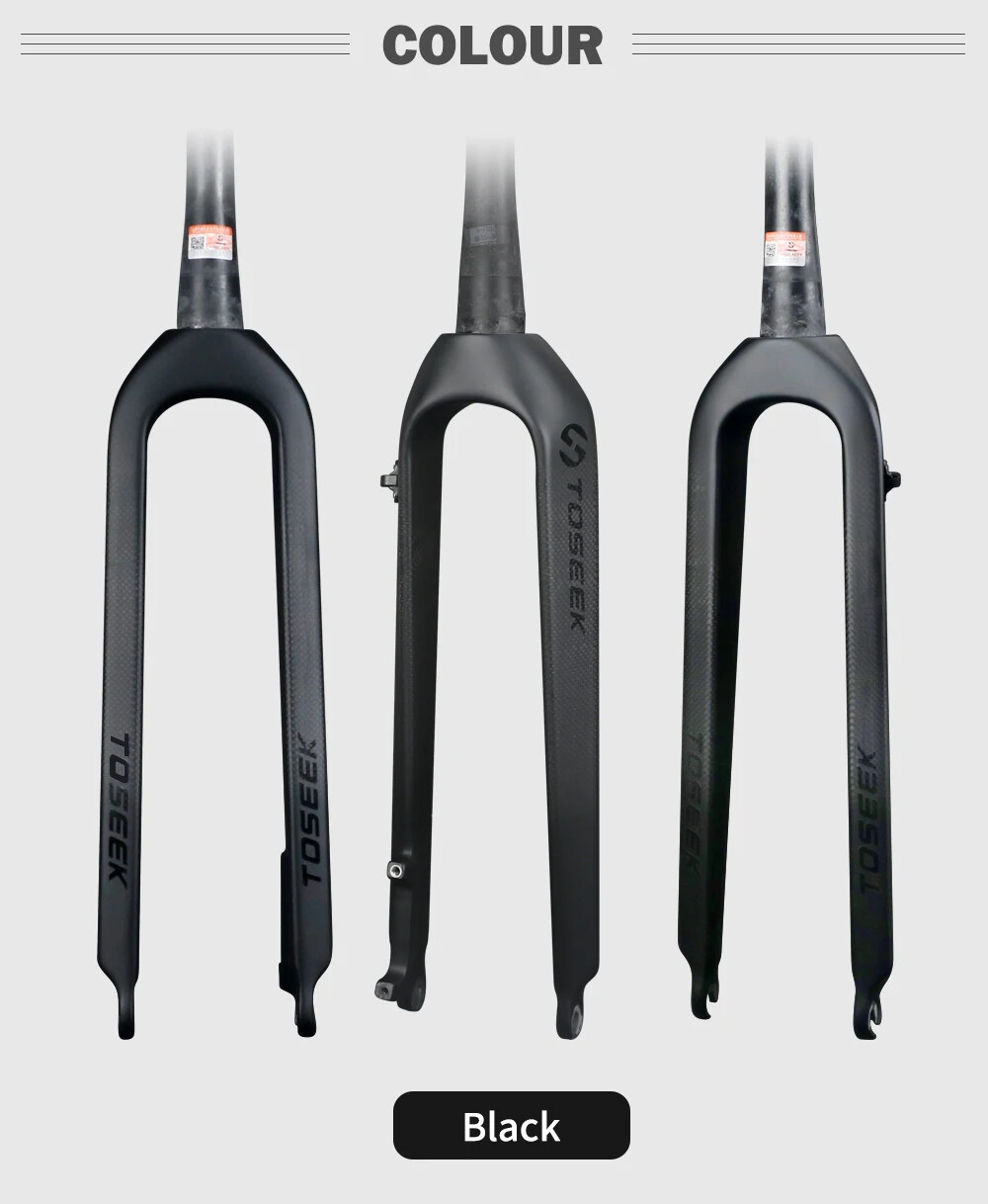 Carbon Fiber MTB Bike Rigid Fork Tapered Front Forks Bicycle Parts 26/27.5/29er