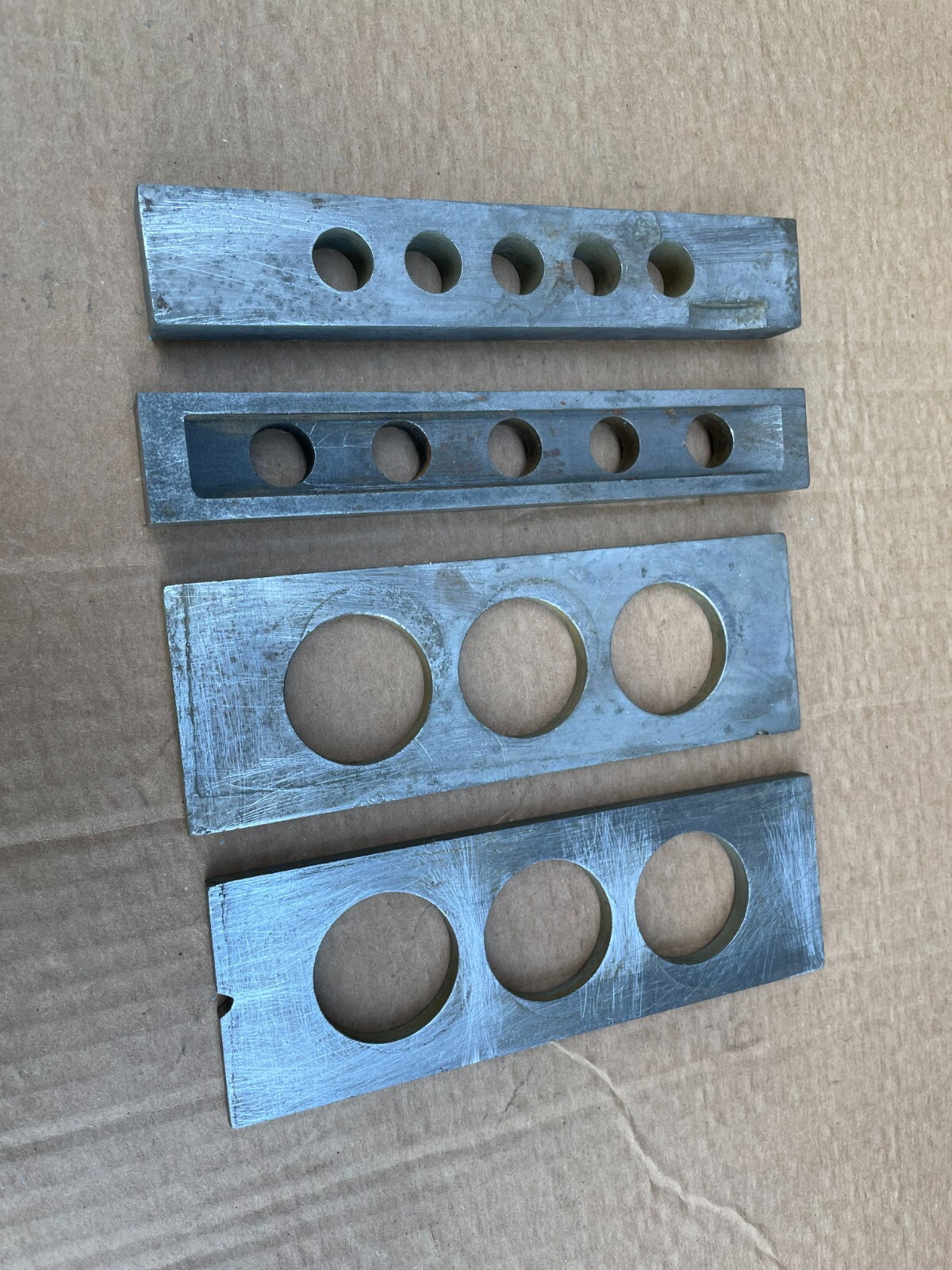Precision Steel Flat Bar, 2 Bars w/ 6 Holes , & 2 Bars w/ 3 Holes Each(4 PK)