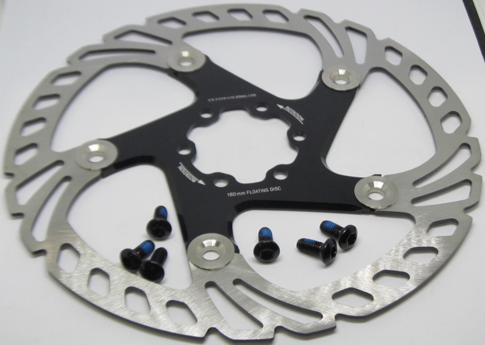 Bike & bicycle floating rotor replacement 220 mm. Compatible with 6 Bolts.