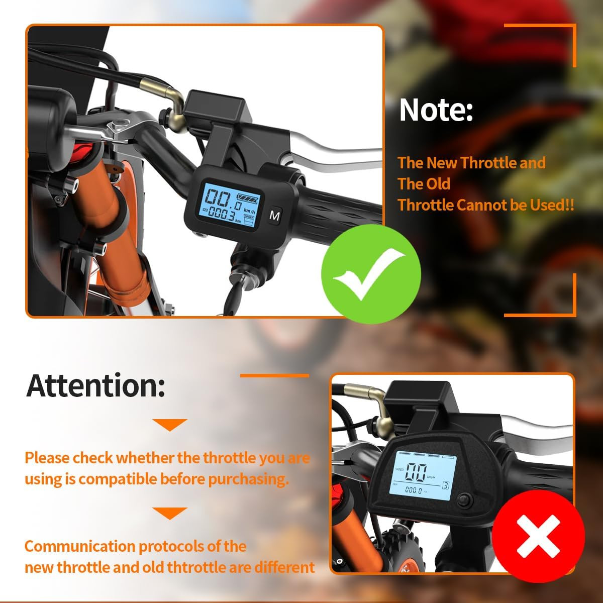 Throttle Integrated Display with M Button for Tutto Tutti Soleil 01 Ebike