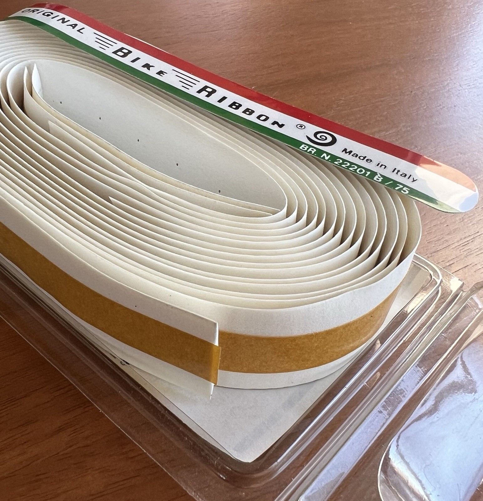 NEW/NOS Vintage Ambrosio Bike Ribbon Handlebar Tape – White