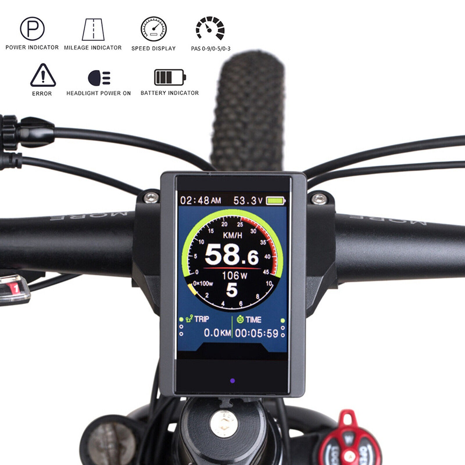 P850C Display Colorful LCD for BAFANG Mid Dvive Motor BBS01 BBS02 BBSHD Ebike
