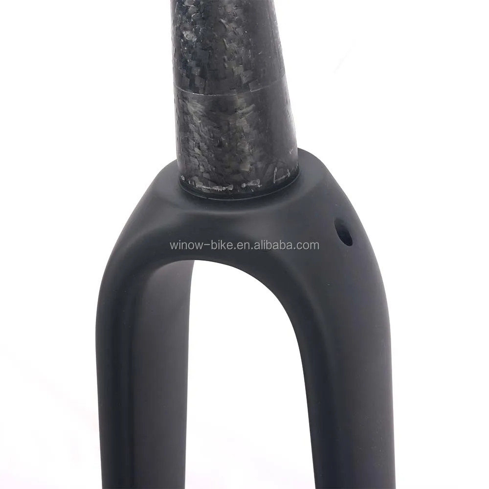 Carbon Gravel Road Bike Fork 700C 100*12mm Thru Axle Tapered Tube Disc Brake