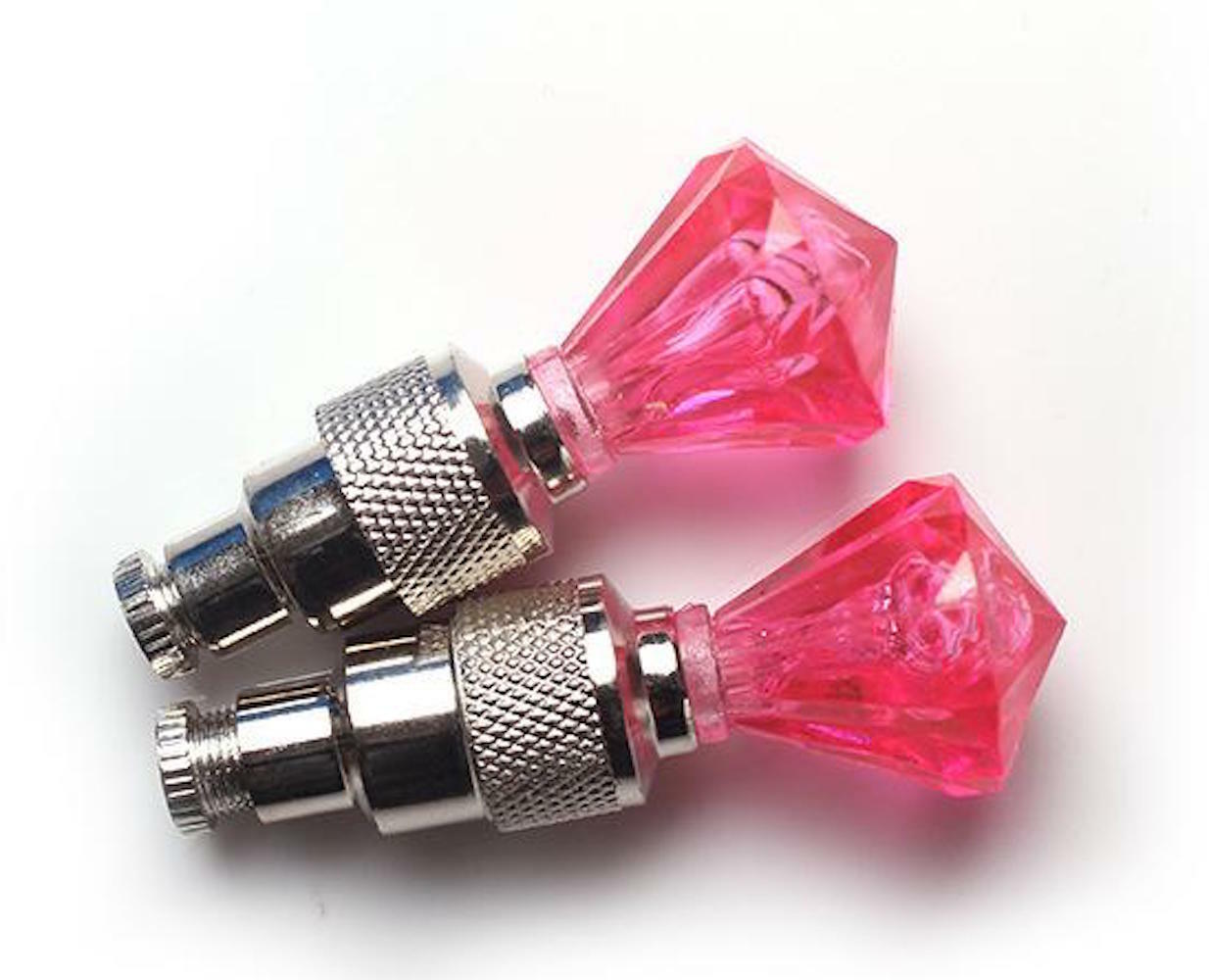1 INDIVIDUAL GEM LED CAP kid bike valve stem flash Light Bicycle Wheel Tire Car