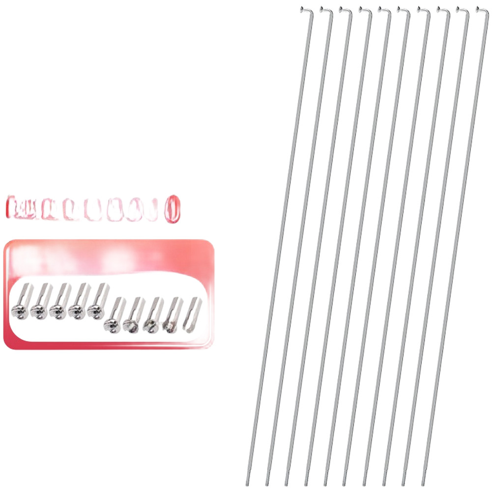 Stainless Steel Bike Spokes Set Of 10 For 26 Inch 275mm To 254mm Wheels
