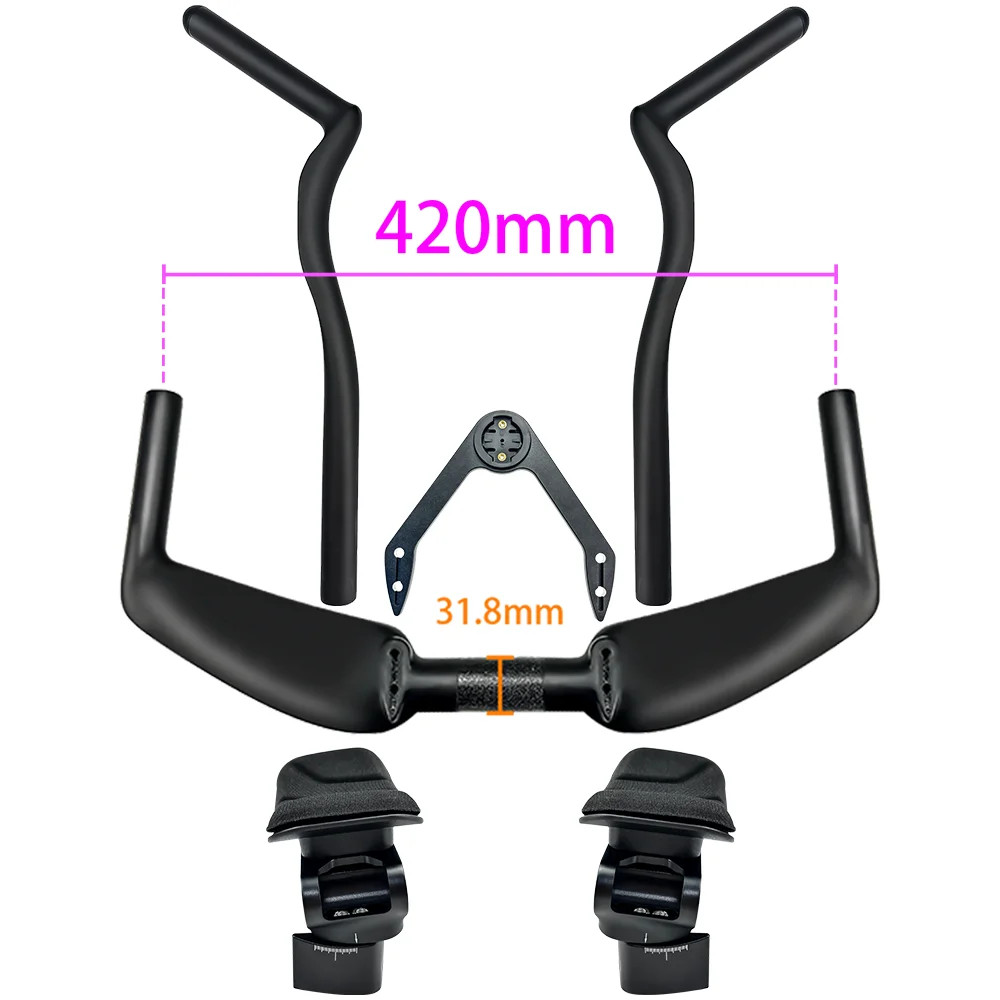 Carbon Bicycle Rest TT Handlebar Extension Triathlon Time Trial Cycling Parts