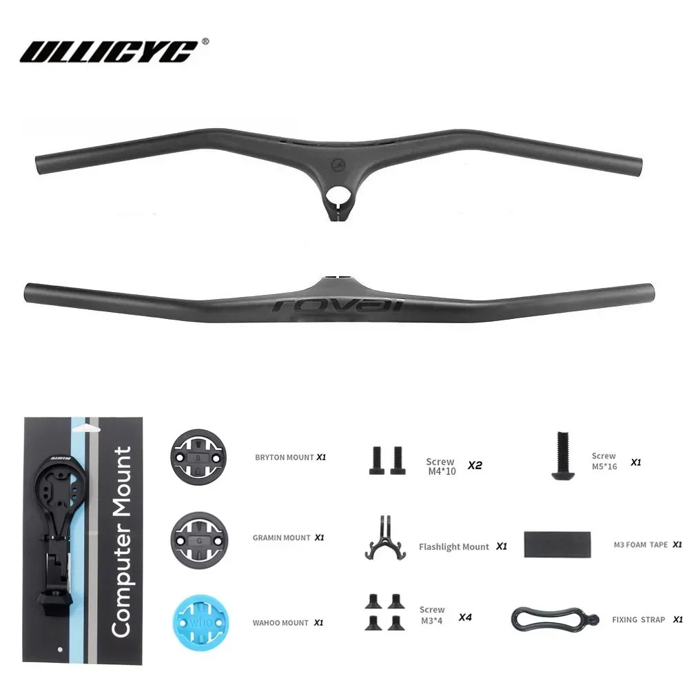 Mtb Handlebars And Stem 28.6mm -10Degree Carbon Integrated Handlebar 720-760mm