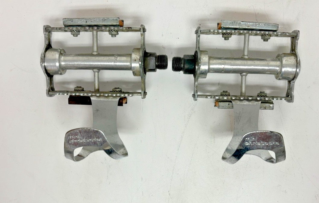 Vintage Maillard Silver Aluminum/Steel Platform Pedals Christophe Mini Cages