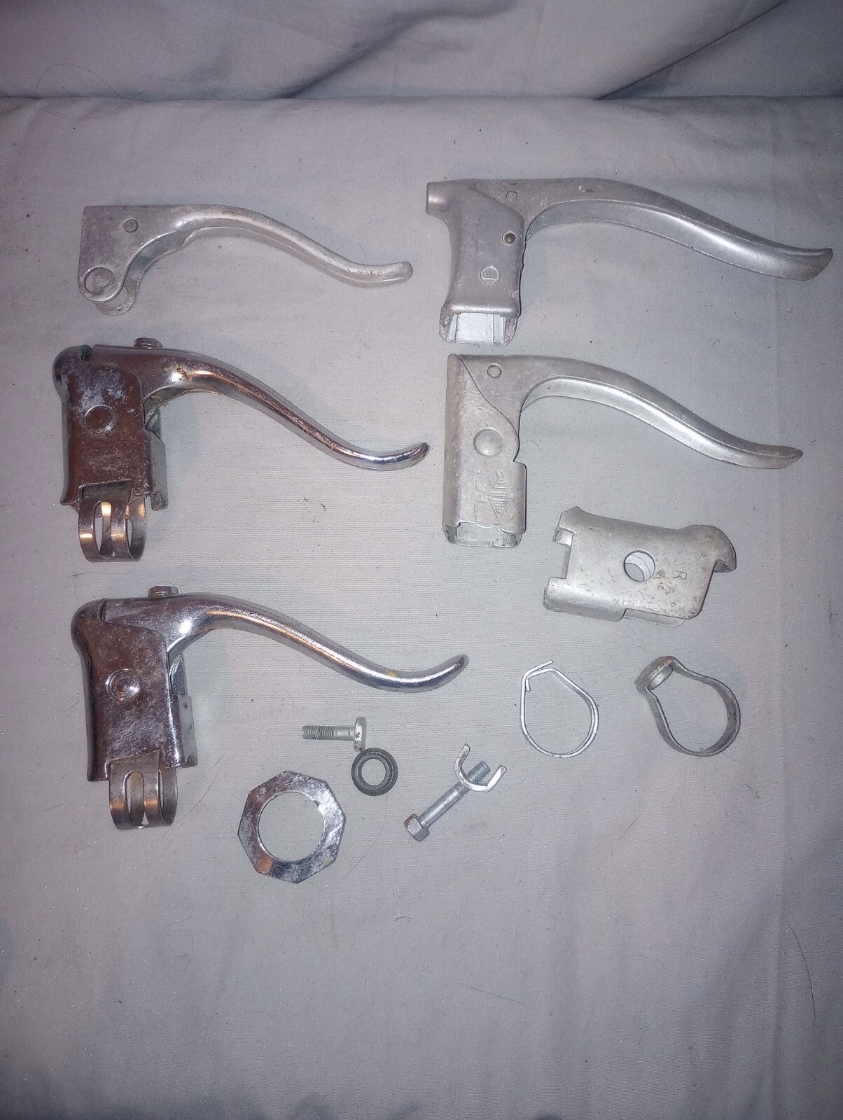 Lot Of Vtg Bicycle Parts Handle Pedal Brake Misc Parts