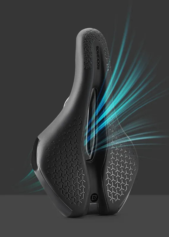 Bicycle Seat Saddle MTB Road Bike Breathable Shockproof Non-Slip Leather Cushion