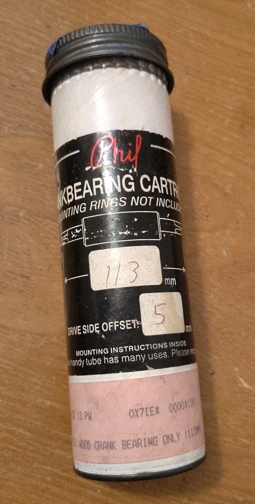 [51] ORIG PKG Phil Wood Crankbearing Cartridge 113mm Square Taper Bottom Bracket