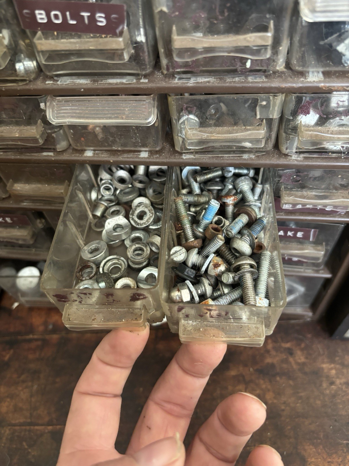 Vintage Bike Tinkerers Nut And Bolt Lot-Some Schwinn-Organizers Not Included