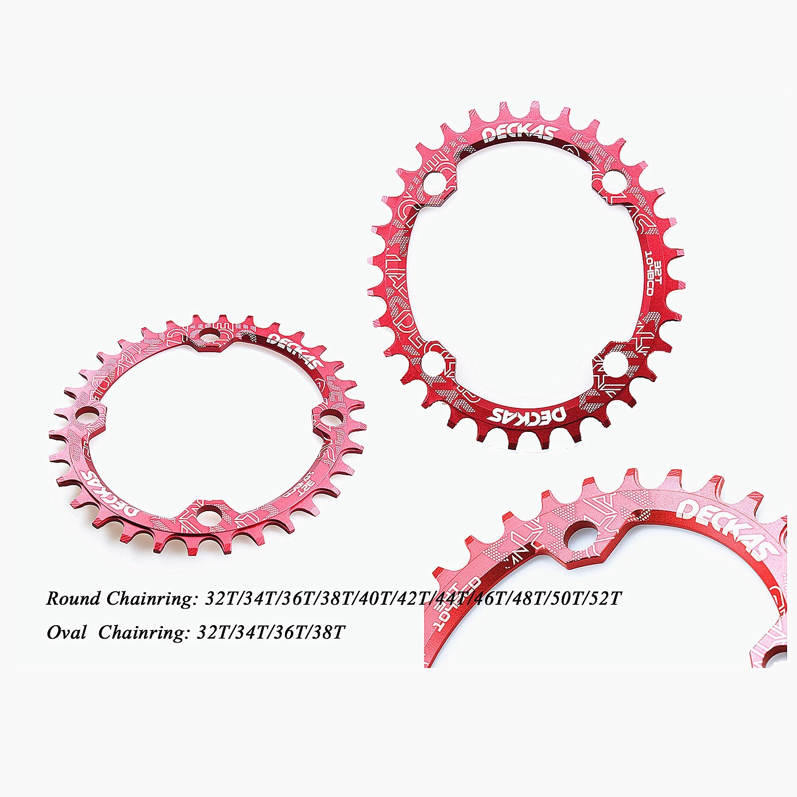 1X 104BCD Narrow Wide Chainring Round 50T 8-11s 136g,Red
