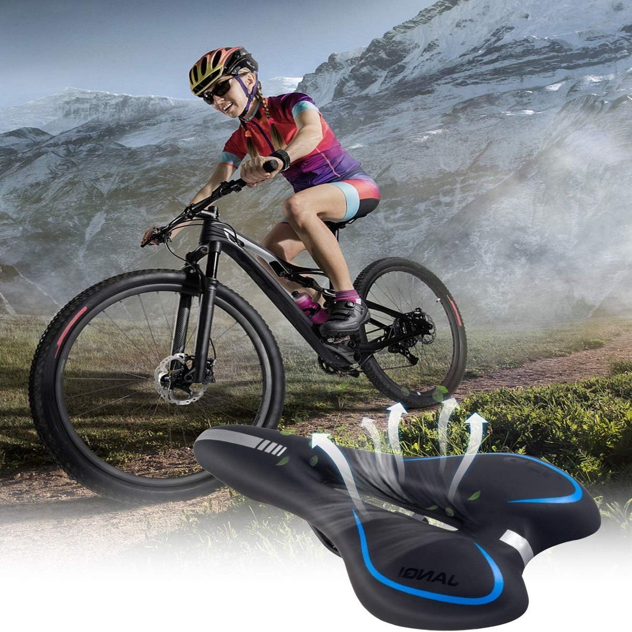 Bike Seat Cushion Gel Padded Saddle Cover – Comfortable Breathable Bicycle Seat