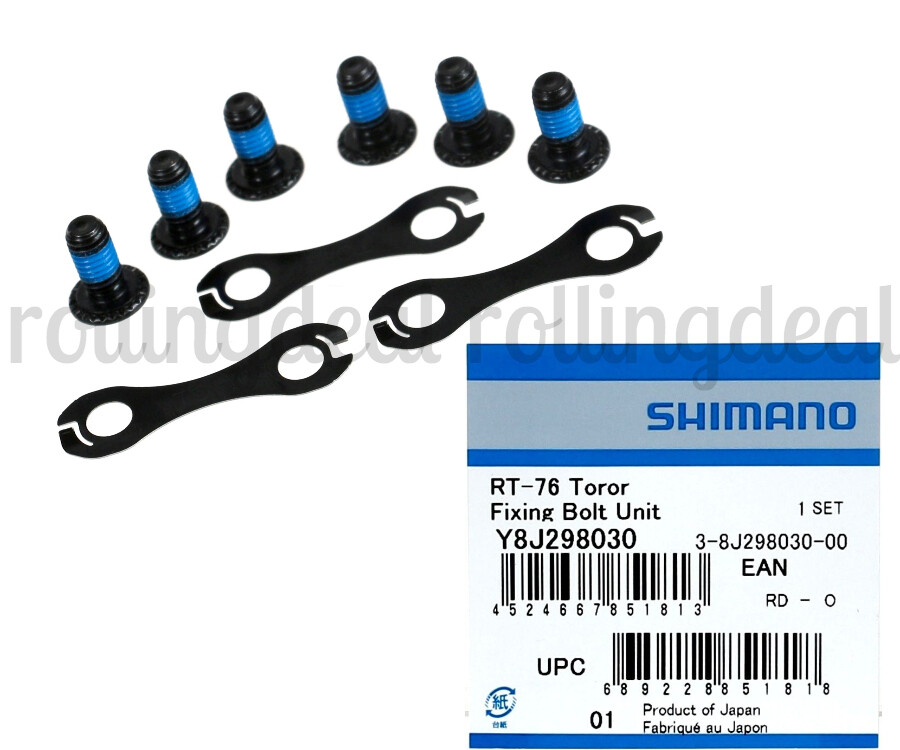 Shimano Deore XT SM-RT86 SM-RT76 Rotor Fixing Bolt Unit NIB (Y8J298030)